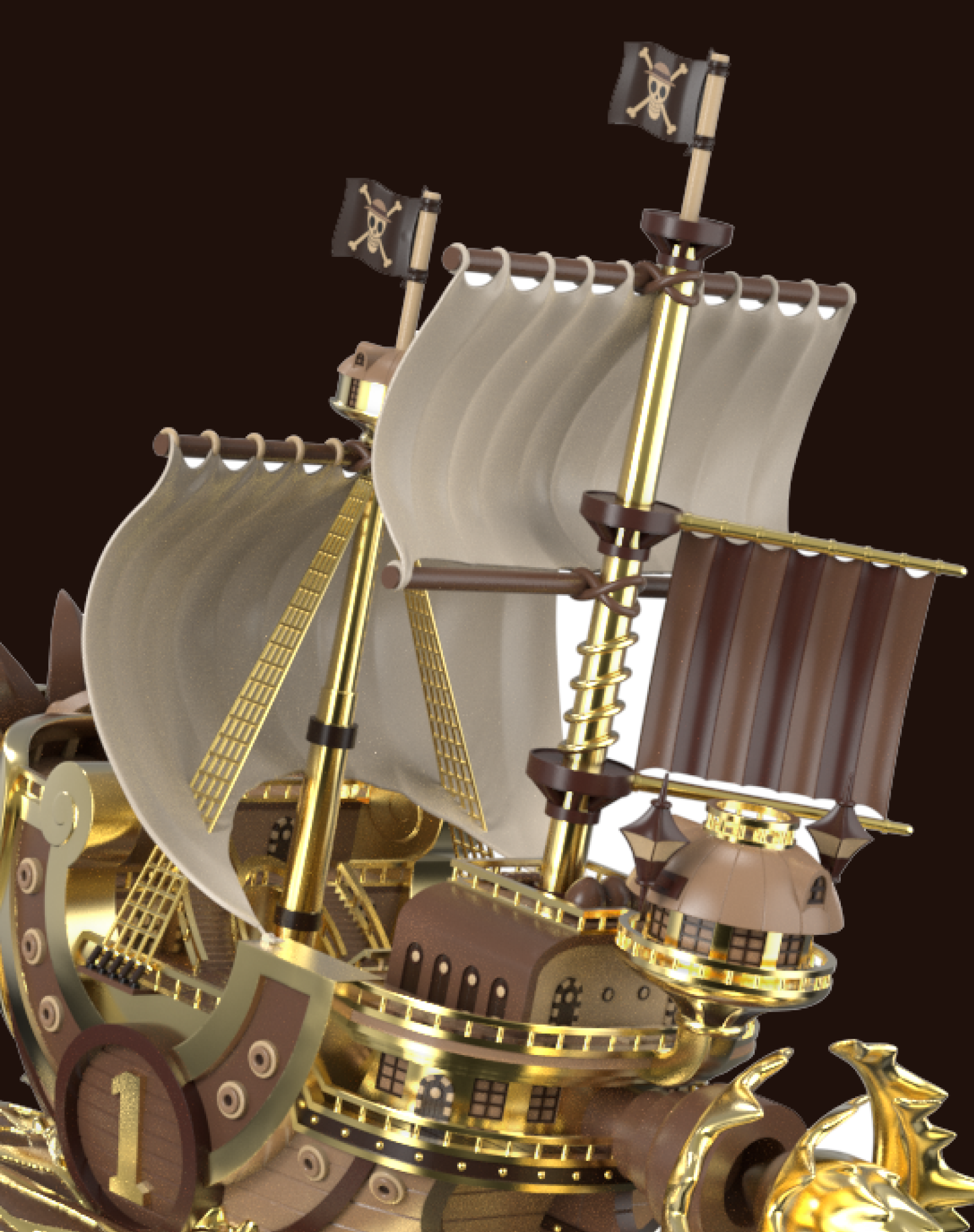Premiumworked One Piece Golden Thousand Sunny