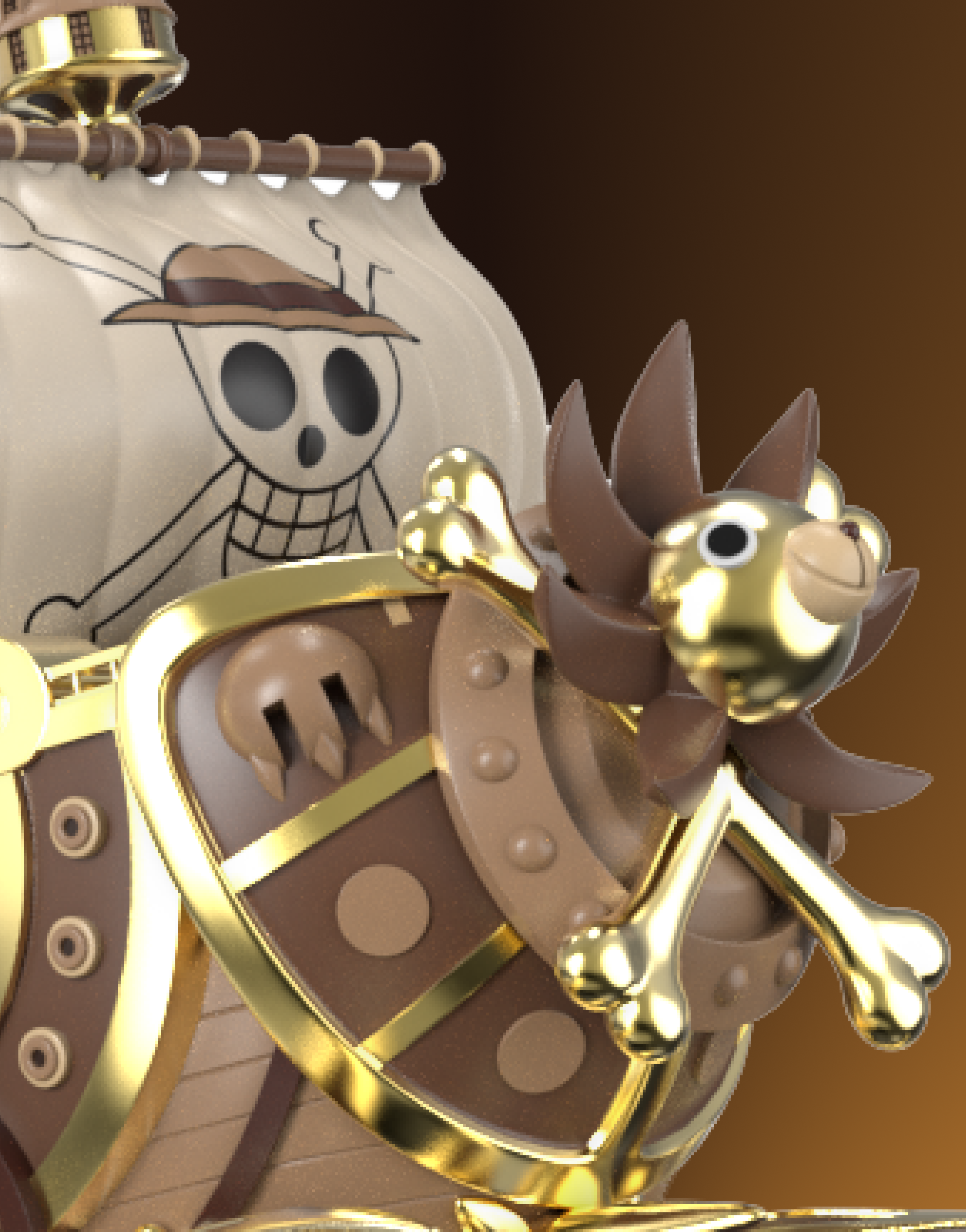 Premiumworked One Piece Golden Thousand Sunny